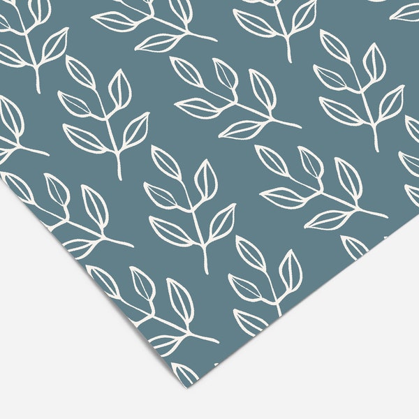 Farmhouse Blue Floral Contact Paper Peel And Stick Wallpaper | Removable Wallpaper | Shelf Liner | Drawer Liner | Peel and Stick Paper 166