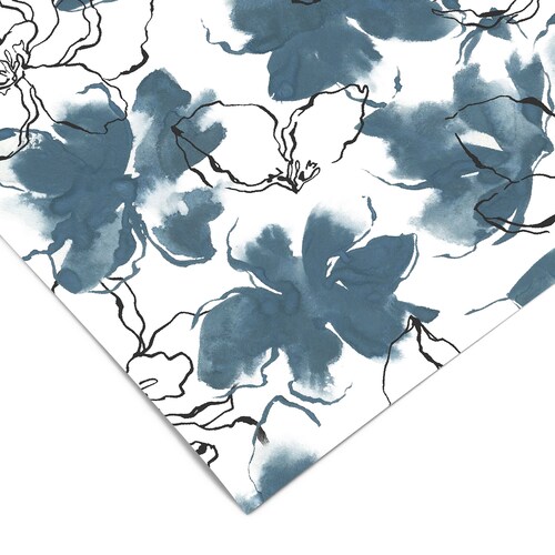 Black White Floral Contact Paper Shelf Liner Drawer Liner Etsy