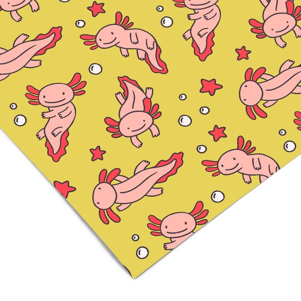 Cute Axolotl Contact Paper | Peel And Stick Wallpaper | Removable Wallpaper | Shelf Liner | Drawer Liner | Peel and Stick Paper 1534