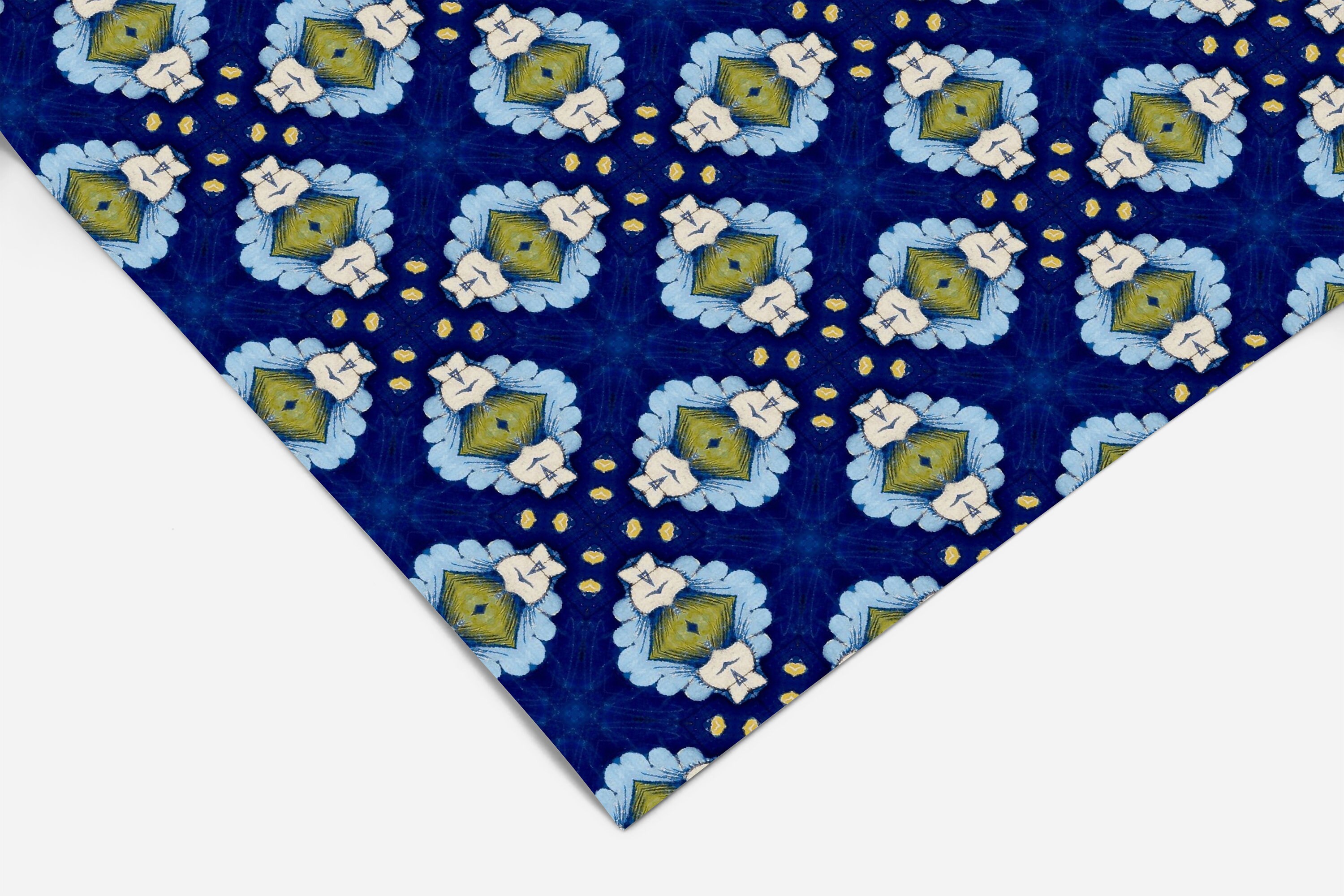 Navy Tile Pattern Contact Paper Peel And Stick Wallpaper Etsy