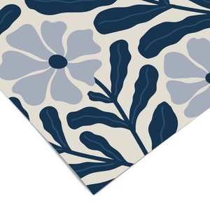 Wallpaper Peel and Stick Wallpaper Abstract Navy Large Floral Removable