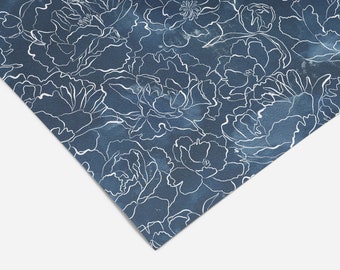 Navy Watercolor Floral Contact Paper | Peel And Stick Wallpaper | Removable Wallpaper | Shelf Liner | Drawer Liner | Peel and Stick Paper 14