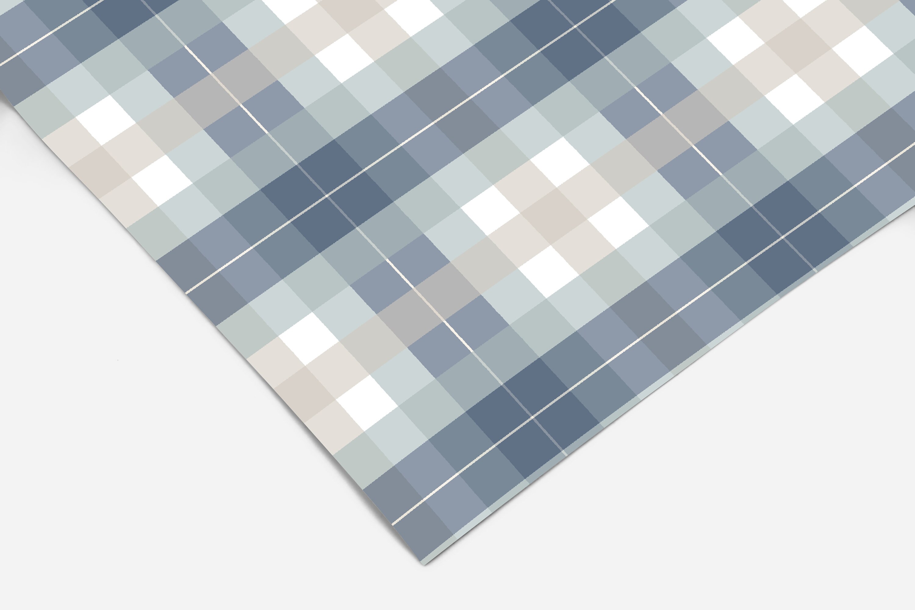Blue Beige Plaid Contact Paper Peel and Stick Wallpaper Etsy