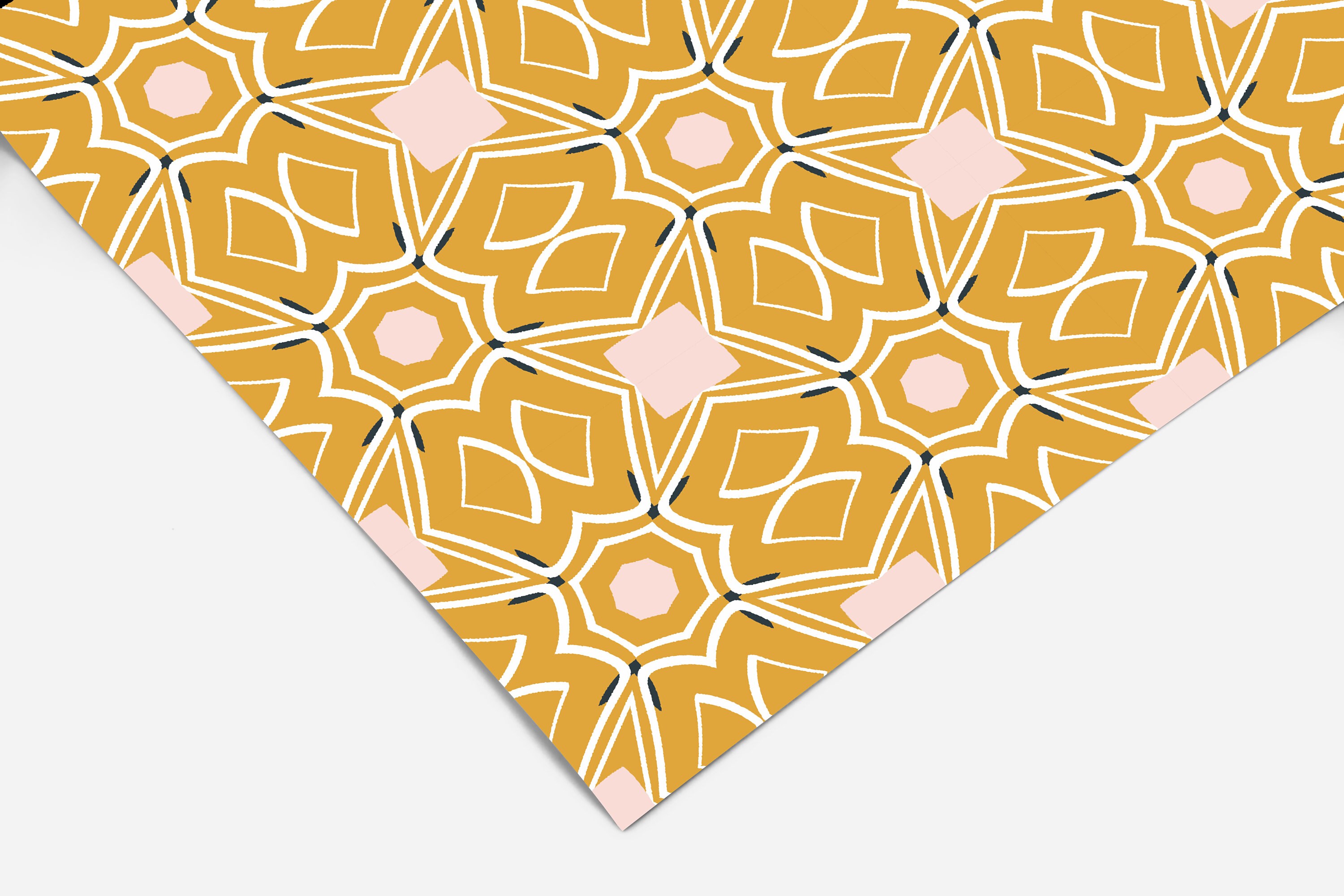 Yellow Gold Geometric Contact Paper Peel and Stick Wallpaper Etsy