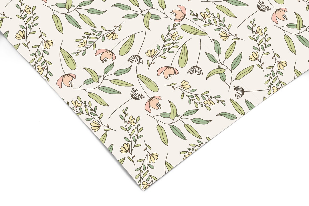 Light Pink Floral Contact Paper | Peel and Stick Wallpaper | Removable ...