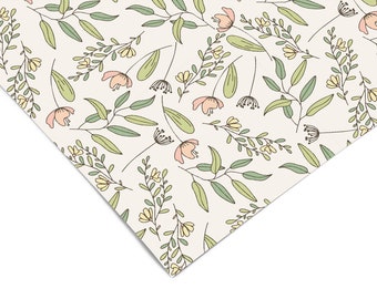 Sage Pink Floral Contact Paper