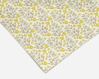 Golden Yellow Floral Contact Paper | Peel And Stick Wallpaper | Removable Wallpaper | Shelf Liner | Drawer Liner | Peel and Stick Paper 22