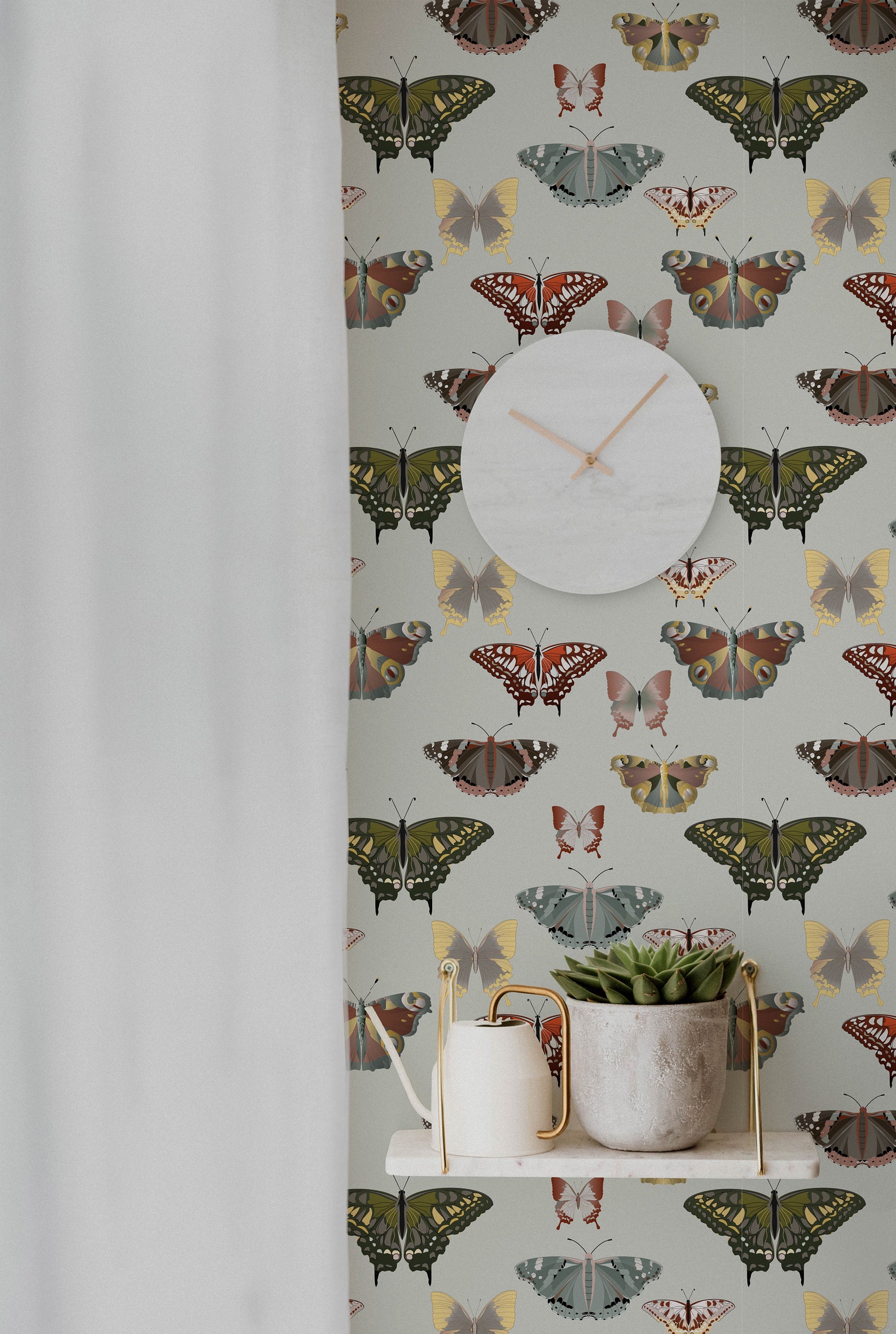 Butterfly Wallpaper Wallpaper Peel and Stick Removable | Etsy