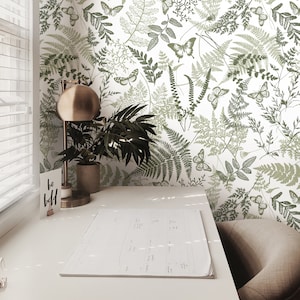 Green Boho Fabric Wallpaper and Home Decor  Spoonflower