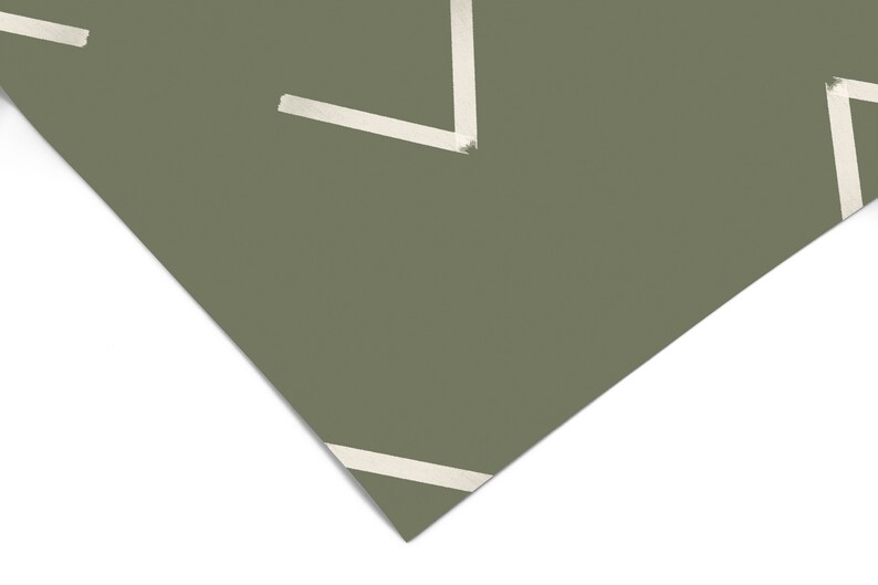Wallpaper Peel and Stick Wallpaper Olive Cream Minimalist Boho Etsy