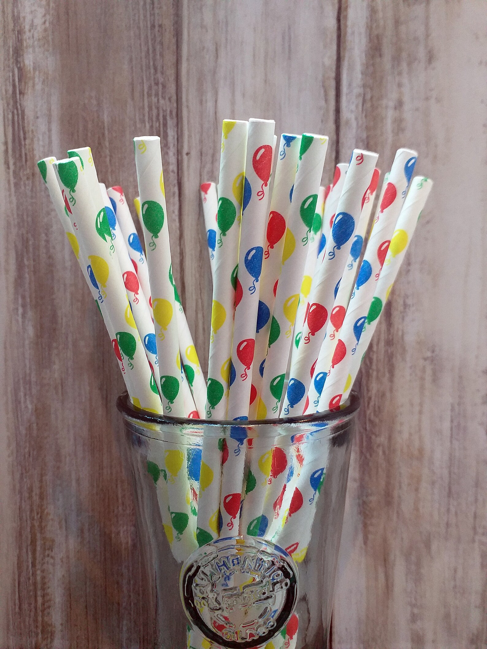 8 20cm Balloon Paper Straw Balloon Straw Children Etsy