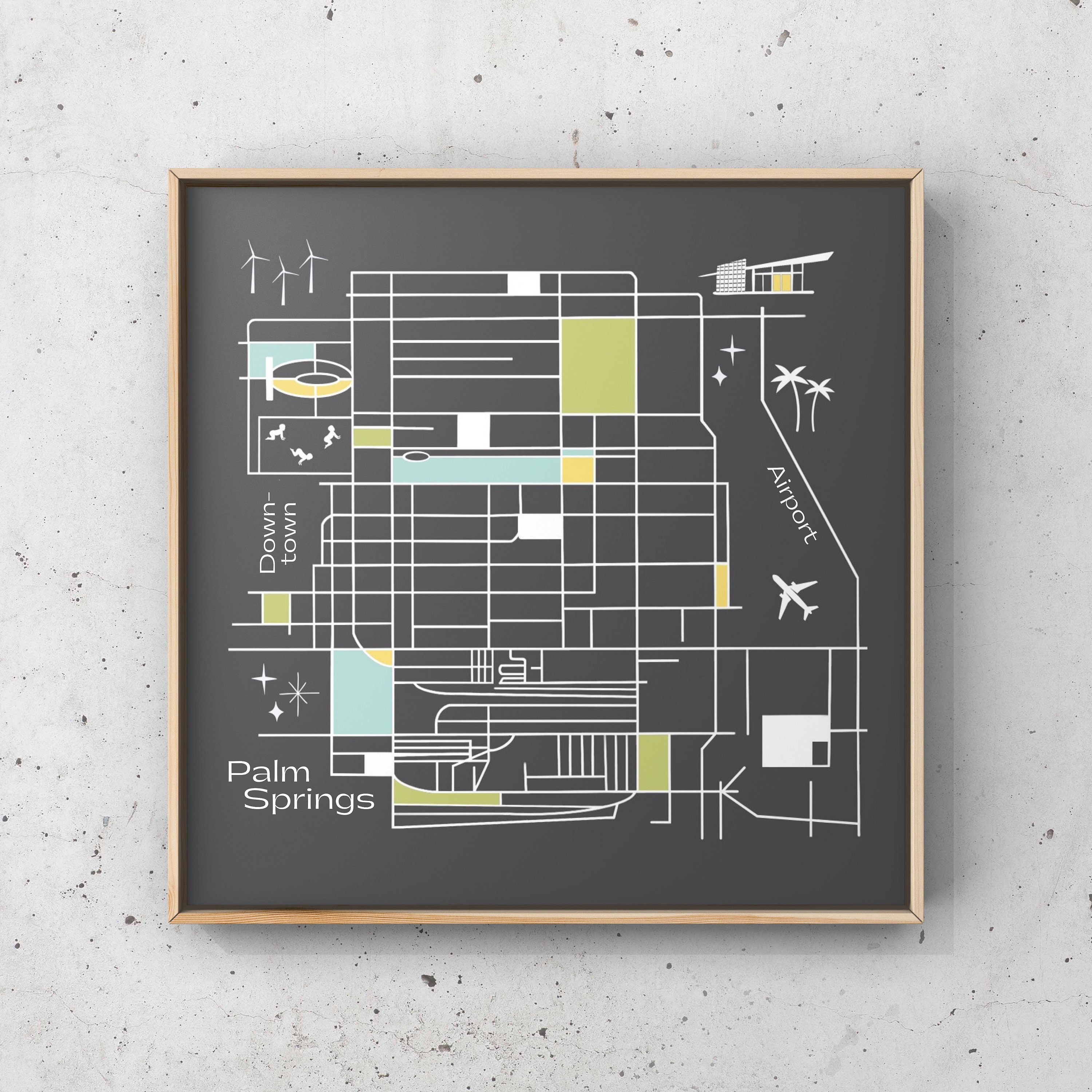 Palm Springs Map Digital Download - Etsy