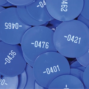 Numbered Plastic Tokens 1500 pcs