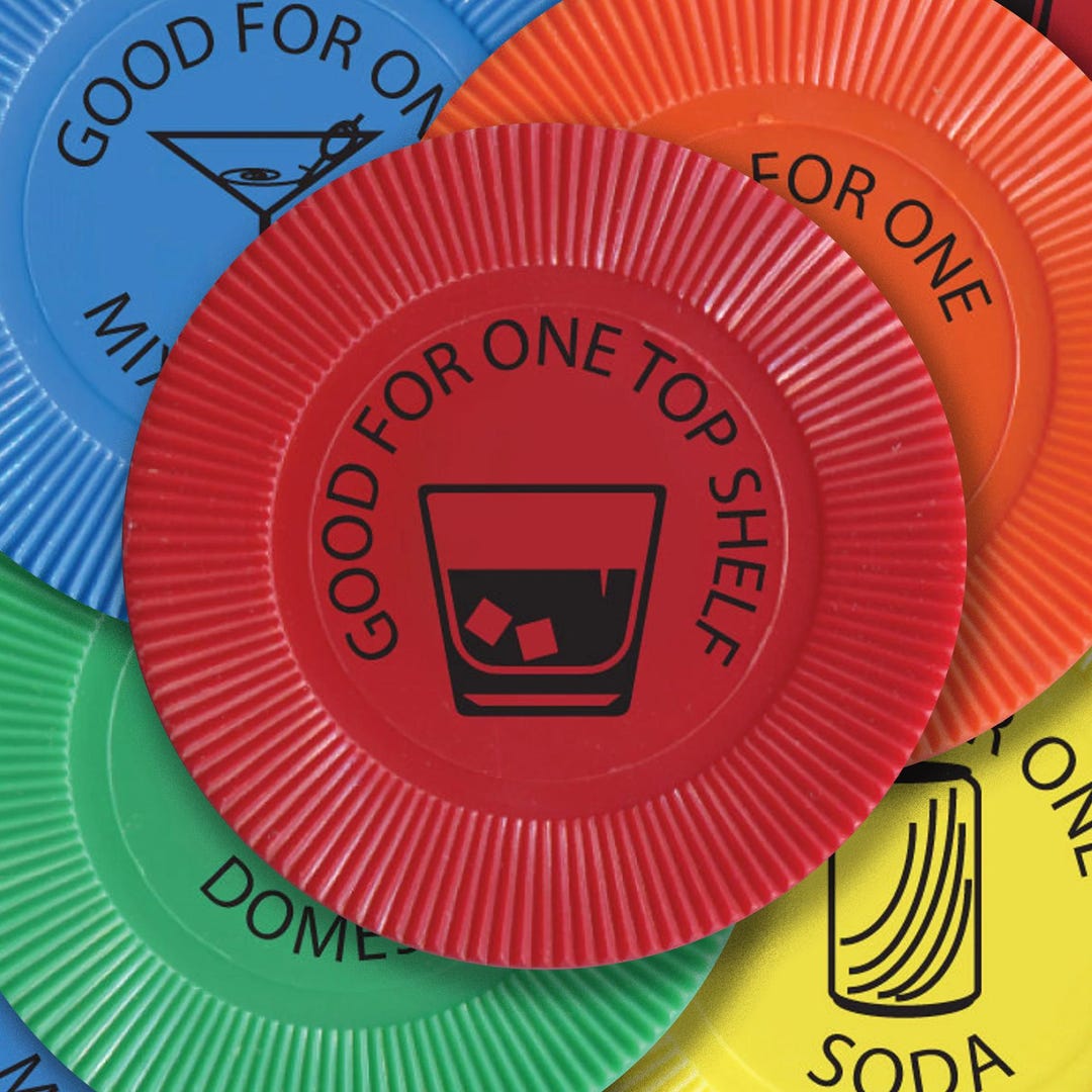 300 Pcs. Drink Tokens, 1-9/16