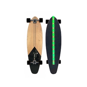 36” LED Battery Powered Longboard Skateboard Custom Complete