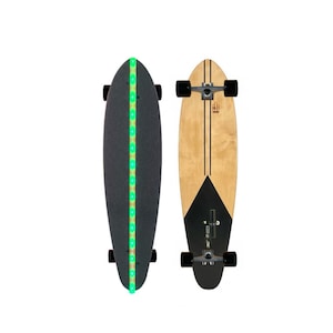 37.5” LED Battery Powered Longboard Skateboard Custom Complete