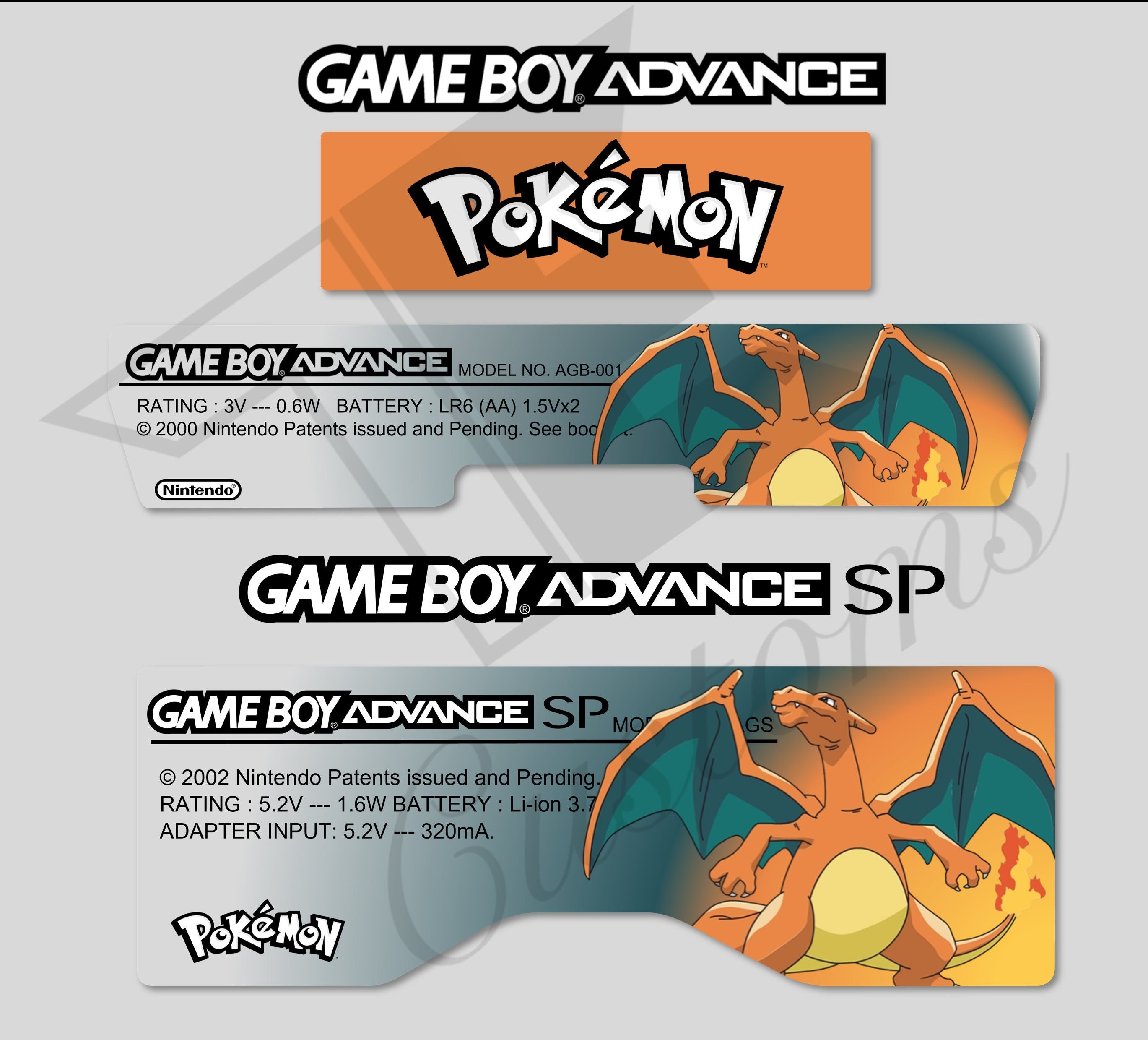 Nintendo Gameboy Advance SP Limited Edition Charizard