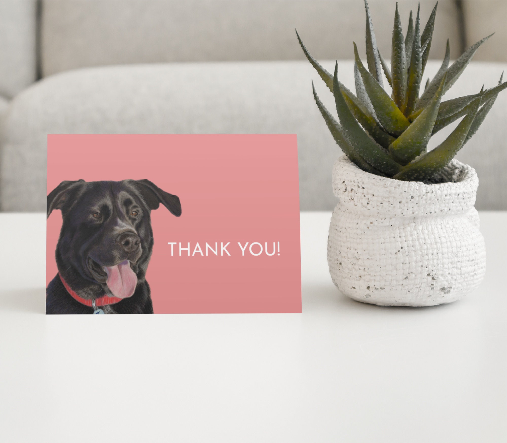 Black Labrador Thank You Cards, Labrador Cards, Labrador Notecards