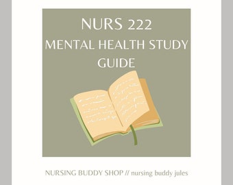 NURS 222: Mental Health Study Guide