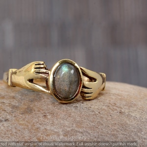 Labradorite Ring, Gold Ring, Handmade Ring, Dainty Ring, Boho Ring, Unique Ring, Anniversary Ring, Wedding Ring, Vintage Ring, Gift For Her