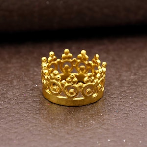 Gold Crown Rings, Gold Stacking Ring, Dainty Ring, Stackable Ring, Wedding Ring, Rings For women, Minimalist jewelry, Anniversary Gift