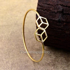 Dainty Gold Brass Bangle, Stackable Bangle, Thin Bangle, Minimalist Bangle, Delicate Simple Bangle, Minimal Bracelet, Everyday Bangle,