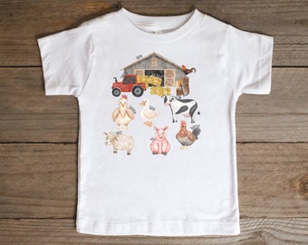 Kleinkind T-Shirt - Bauernhof Tier Shirt