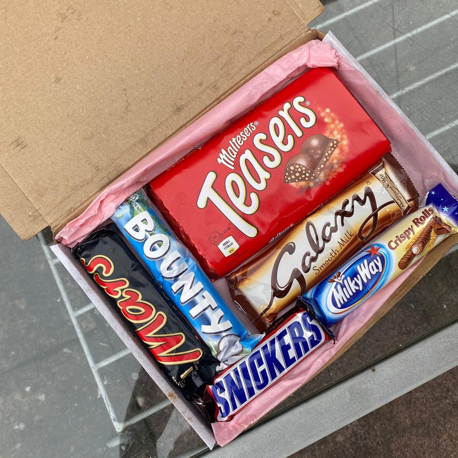 Letterbox Chocolate Gift for special family postal. Etsy