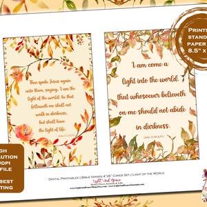 Digital Printable Bible Verses Frameable 4" X 6" Cards - Set of 2 ...
