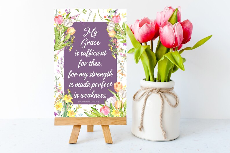 Digital Printable Bible Verses Frameable 4" X 6" Cards - Set of 2 ...