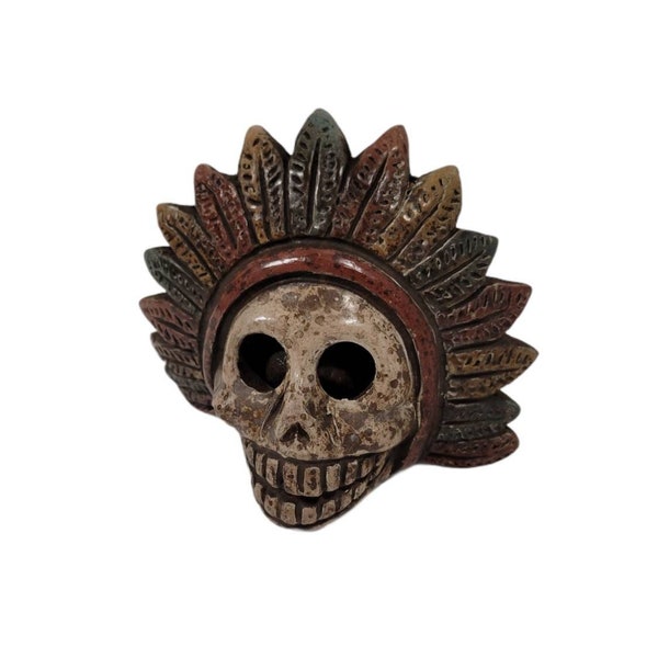 Warbonnet skull, Native American themed, Death Whistle, Native American headdress.