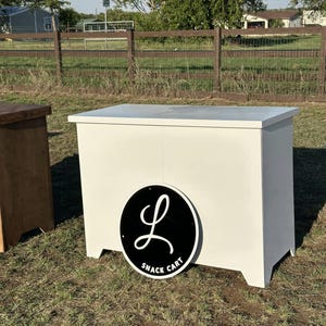Small Foldable Snack Cart | Customizable Food Display Cart | Portable Vendor Cart for Events & Businesses.