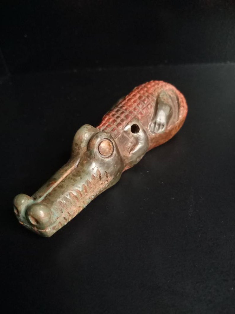 Crocodile Shaped Flute Real Maya Aztec Replica Hand - Etsy