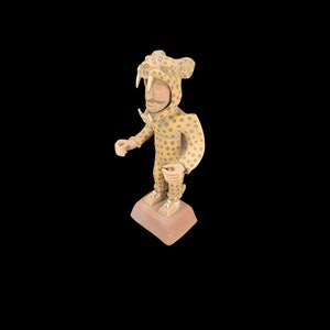 Handcrafted Aztec Jaguar Warrior Replica - Temple Mayor Museum Inspired, Jaguar Warrior Replica.