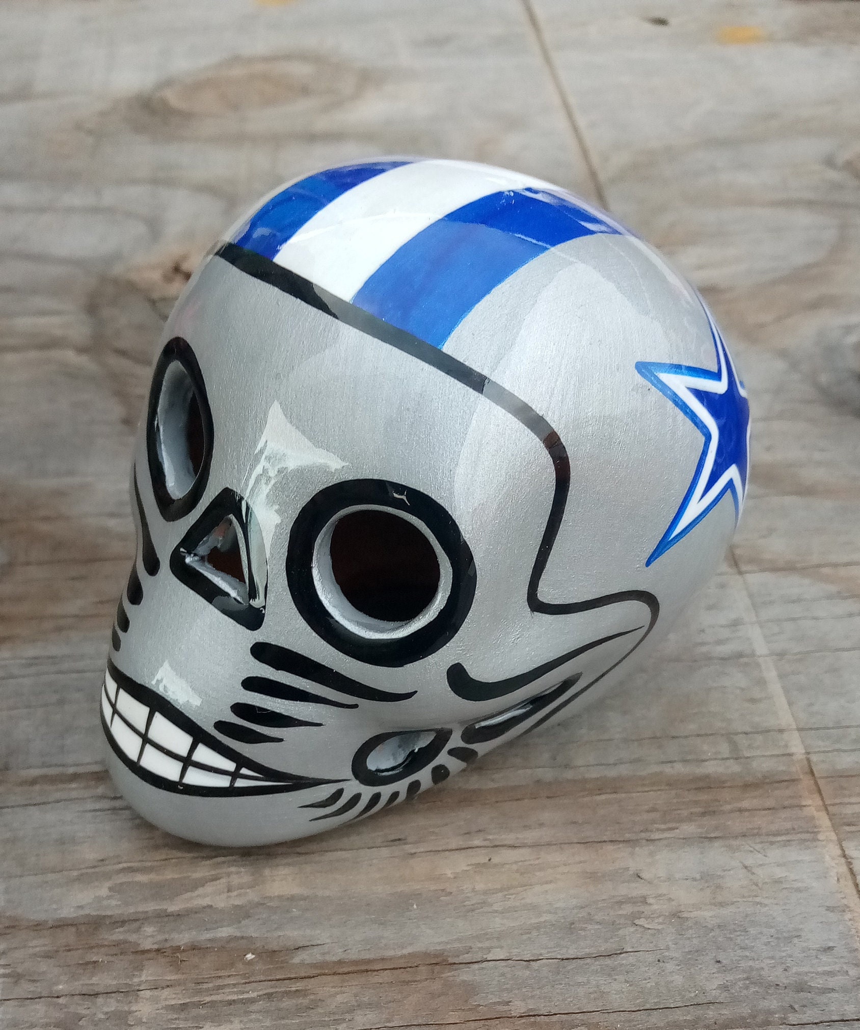 Dallas Cowboys 12 inch Sugar Skull Sign, Blue, Size NA, Rally House