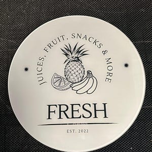 custom logo, 22x22 round printed acrylic or 3D wood