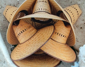 Wholesale Straw Hats, Half Dozen Strawhats, 6 Hats, One Size Fits All! Unbeatable Style & Sun Protection!