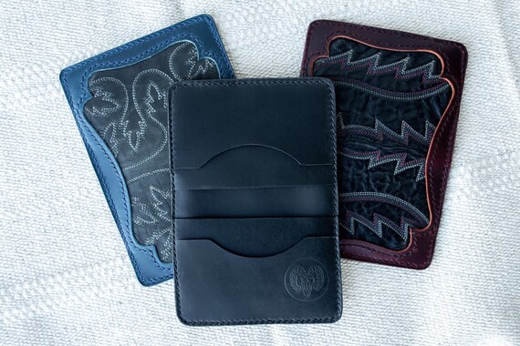 Portefeuille Style Botte Western Cowboy/cowgirl - En Cuir - Plusieurs Couleurs Dispo