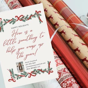 Tarjeta navideña para agente inmobiliario: déjame ayudarte a cerrar el año / PDF editable / Tarjetas para agente inmobiliario / Tarjeta navideña para agente inmobiliario / Regalo navideño para agente inmobiliario