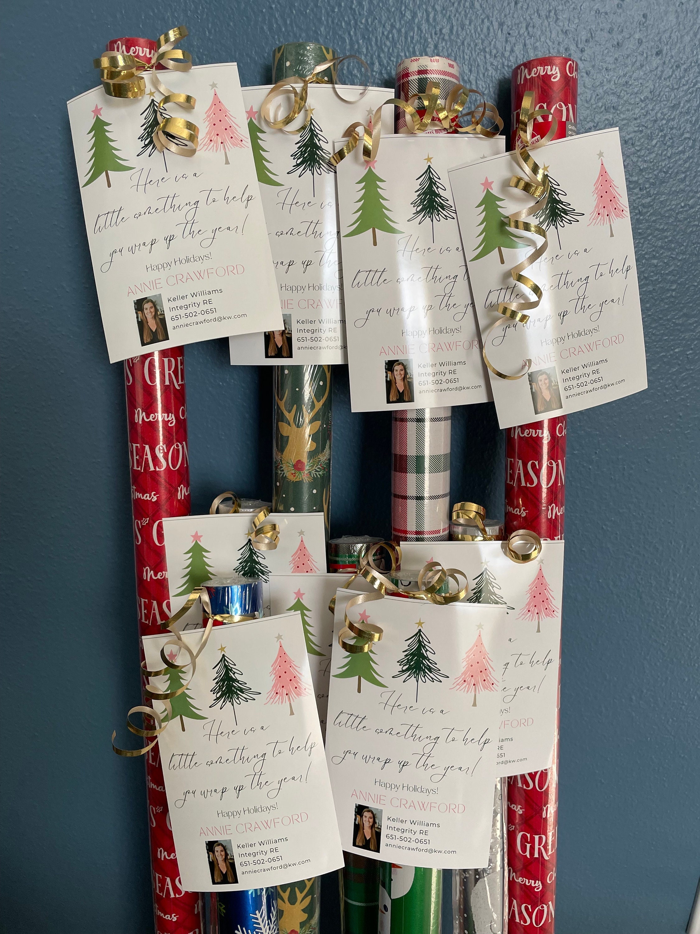 Realtor Holiday Card- Let me help wrap up the year | Editable PDF  | Realtor Cards | Realtor Holiday | Realtor Holiday Gift