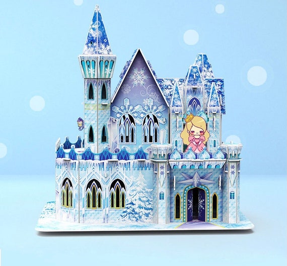 Disney Frozen 3D Puzzle Ice Palace Castle DIY Educational Toys for Kids  Home Decor Giftstwo Boxes 