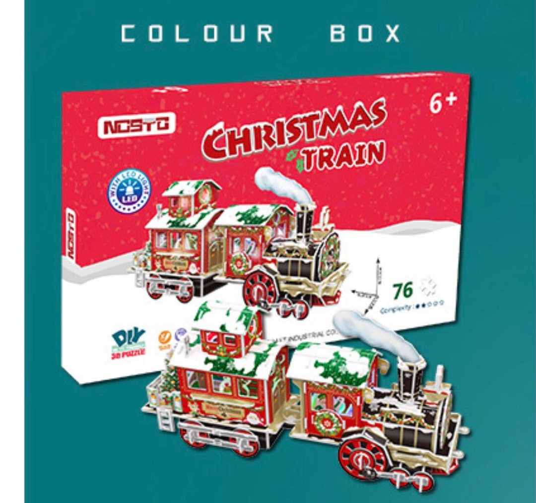 christmas-train-model-with-led-lights-3d-puzzletwo-boxes-etsy