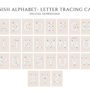 Spanish Alphabet Letter Tracing Cards, Letter Tracing, Homeschool Learning, Preschool Worksheets, Spanish Flashcards, Writing Practice