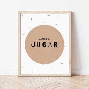 VAMOS A JUGAR, Spanish Kids Quotes, Kids Room Decor, Playroom Poster, Homeschool Printables