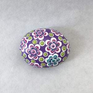 Natural Stone, Dotted, Dot Art, Hand Painted, One-of-a-Kind, Dot-on-Dot, Floral, Flower, Stylized, Whimsical
