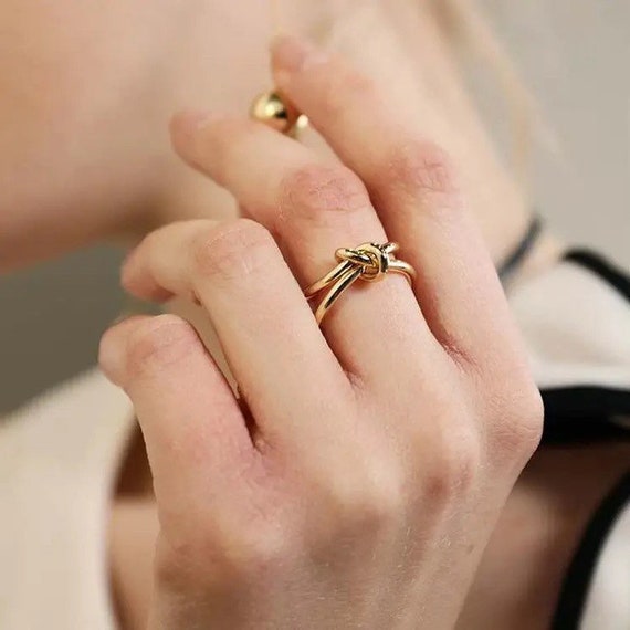 Celine knot double ring online