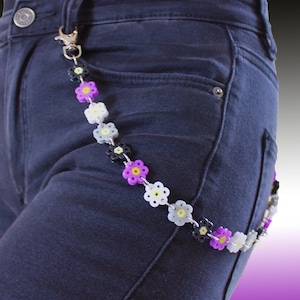 Express Your Pride 2025: Asexual Jewelry Set with Funky Pants Chain and Earrings, Asexual accessories set, LGBTQ+ pants chain
