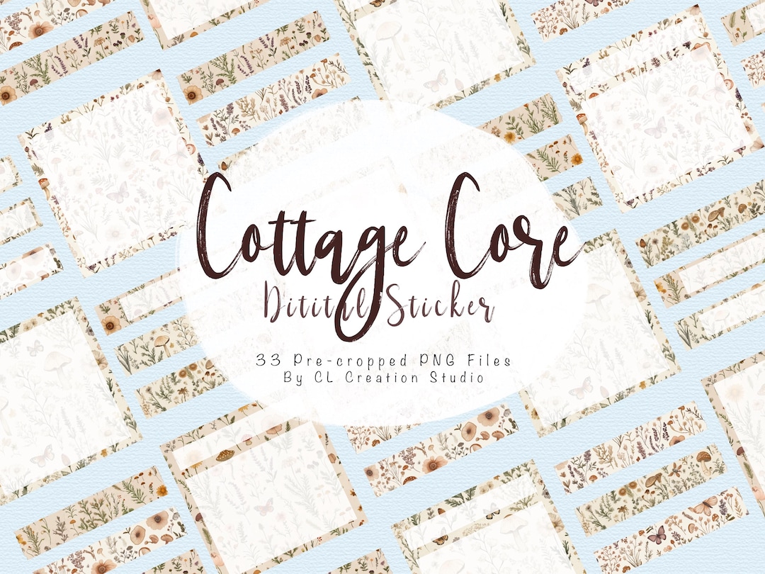 Cottage Core Digital Note Pads | Digital Washi Tape | Digital Sticky ...