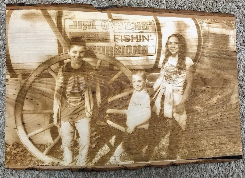 Engraved Wood Photo, Custom Wood Photo, Engraving on Wood, Personalized