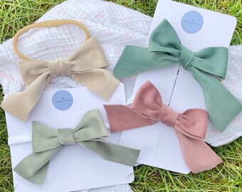 Pastel Velvet Hair Bow: Large Statement Alligator Clip